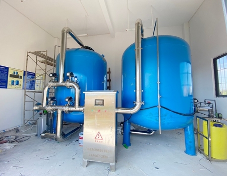 贵港市旺华村50吨压力式一体化净水设备